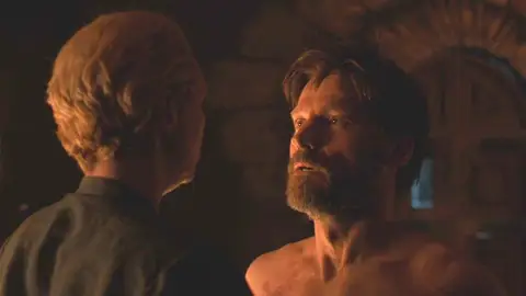 Jaime Lannister y Brienne de Tarth en 'Juego de Tronos' Jaime Lannister y Brienne de Tarth en 'Juego de Tronos'