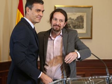Pedro Sánchez y Pablo Iglesias Pedro Sánchez y Pablo Iglesias