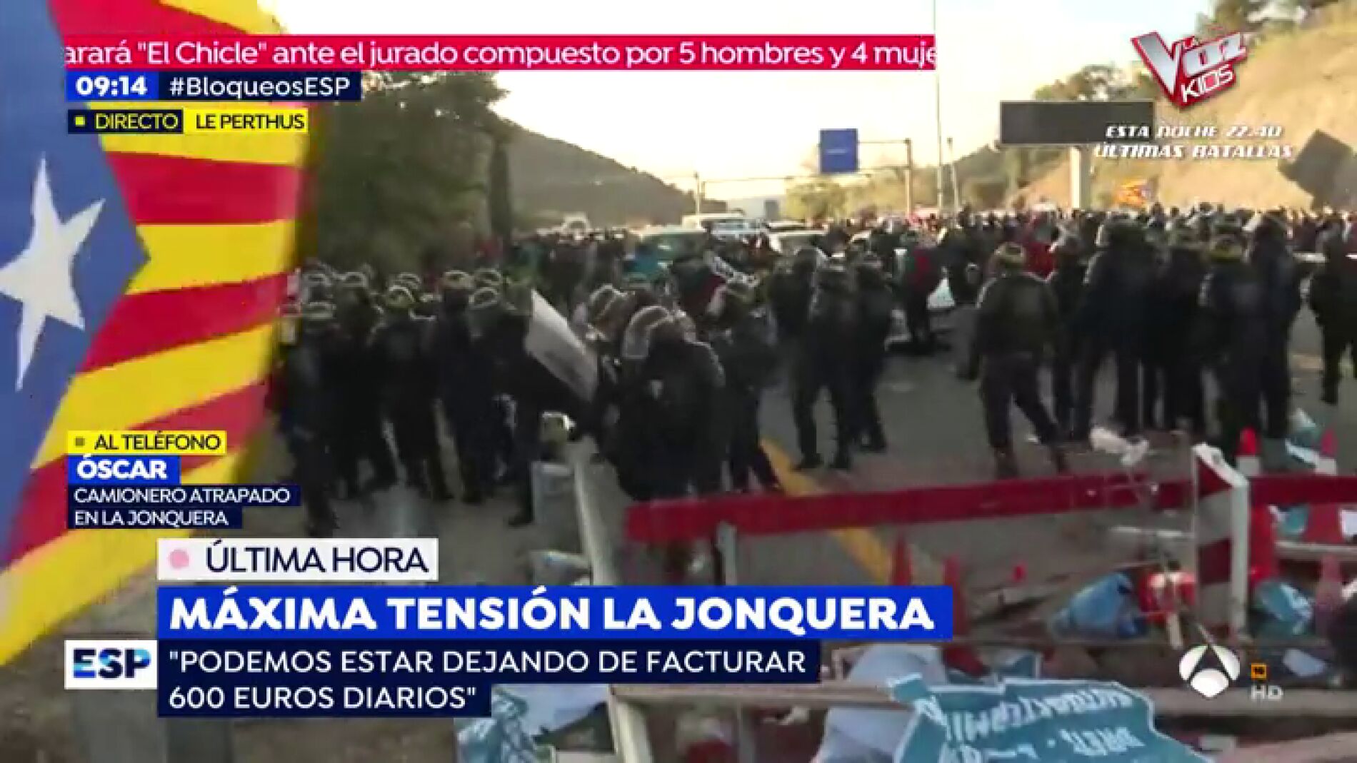 M&aacute;xima tensi&oacute;n en La Jonquera.