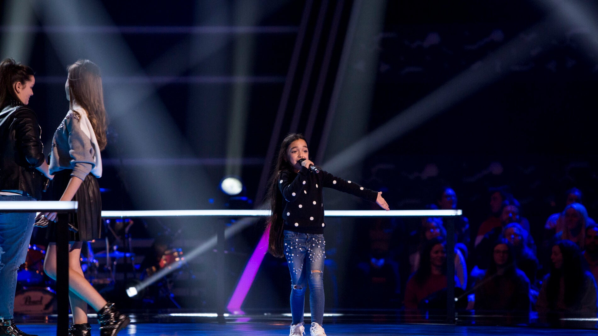 Manuela Gómez, protagonista de uno de los ensayos más divertidos para las Batallas de ‘La Voz Kids’