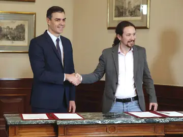 Pedro Sánchez y Pablo Iglesias Pedro Sánchez y Pablo Iglesias
