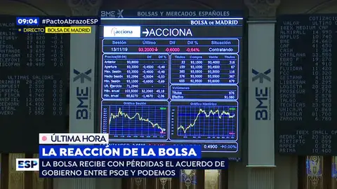 La Bolsa abre a la baja y sube la prima de riesgo La Bolsa abre a la baja y sube la prima de riesgo