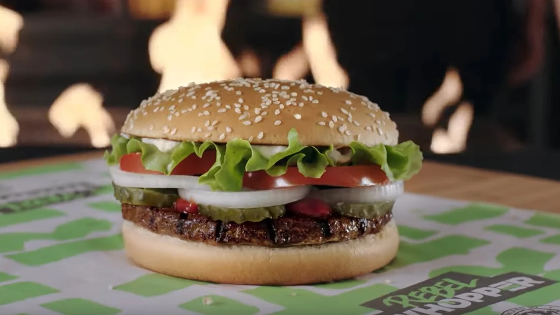 La hamburguesa vegetariana de Burguer King La hamburguesa vegetariana de Burguer King