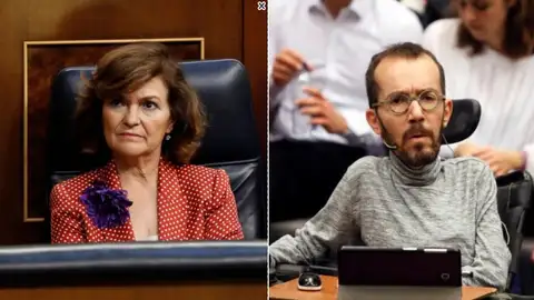 Carmen Calvo y Pablo Echenique Carmen Calvo y Pablo Echenique