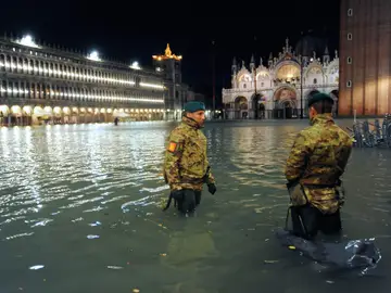 Venecia sufre su peor inundación desde 1966 Venecia sufre su peor inundación desde 1966