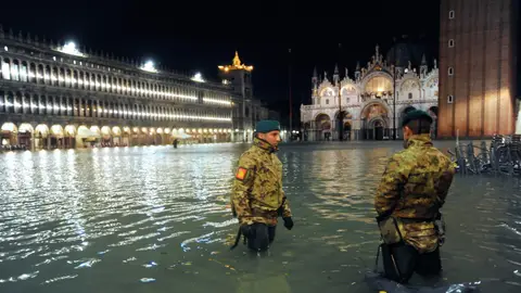 Venecia sufre su peor inundación desde 1966 Venecia sufre su peor inundación desde 1966