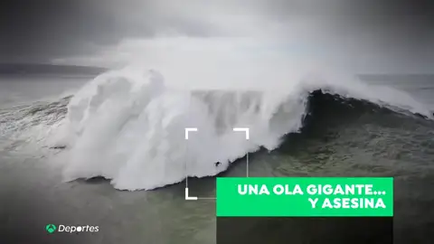 Una ola gigante en Nazaré Una ola gigante en Nazaré