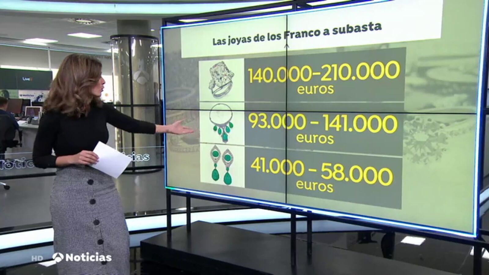 Las joyas de la familia Franco, a subasta por 400.000 euros