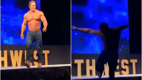 Mike O'hearn cae del escenario en plena competición Mike O'hearn cae del escenario en plena competición