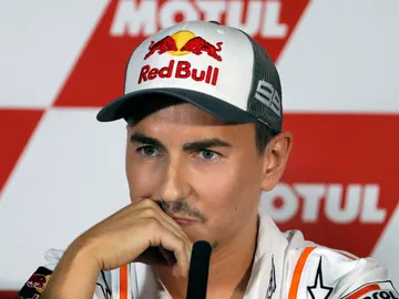 Jorge Lorenzo, en la rueda de prensa de sus despedida Jorge Lorenzo, en la rueda de prensa de sus despedida