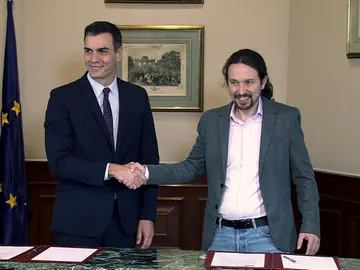 Pedro Sánchez y Pablo Iglesias Pedro Sánchez y Pablo Iglesias