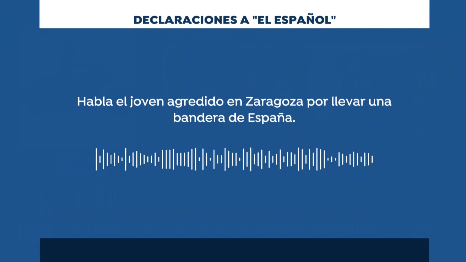 Agredido por llevar una bandera de Espa&ntilde;a