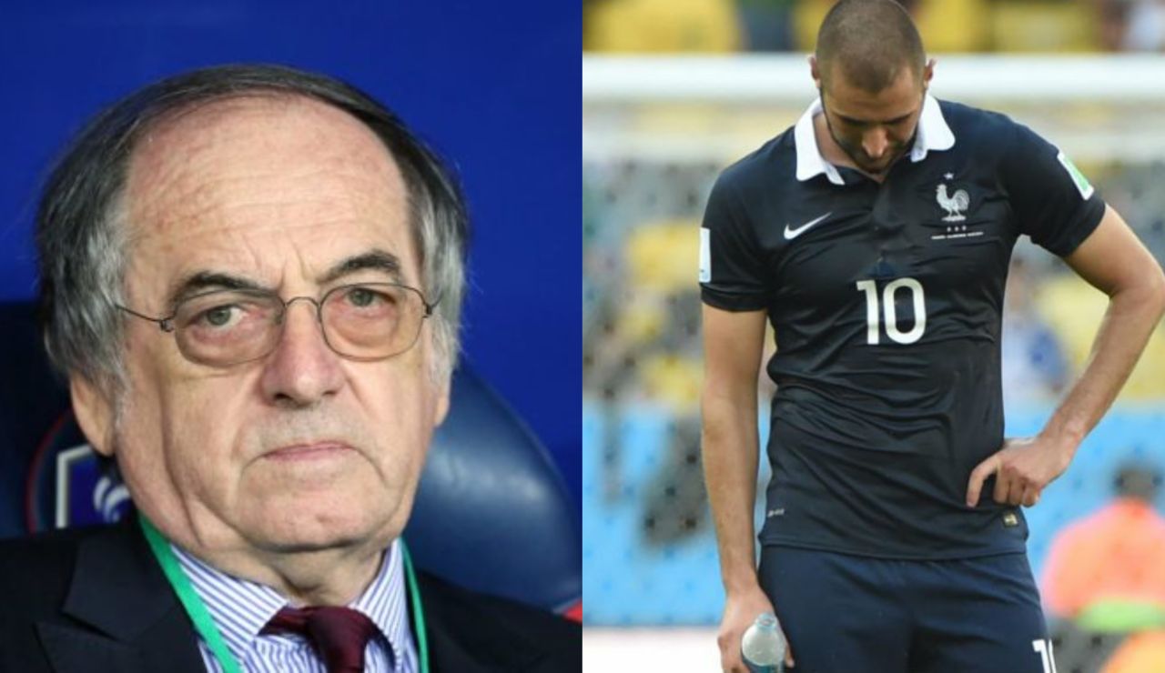 El presidente de la Federación francesa y Benzema El presidente de la Federación francesa y Benzema