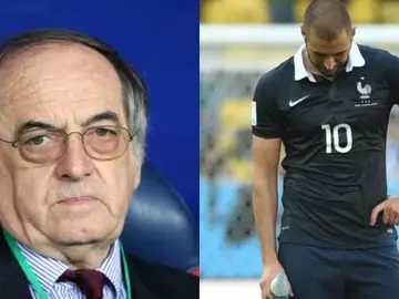 El presidente de la Federación francesa y Benzema El presidente de la Federación francesa y Benzema