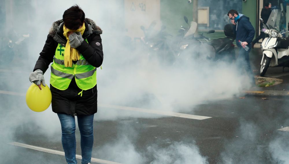 'Chalecos amarillos' en París