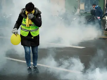 'Chalecos amarillos' en París 'Chalecos amarillos' en París
