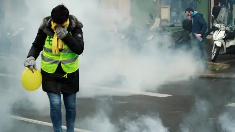 'Chalecos amarillos' en París 'Chalecos amarillos' en París