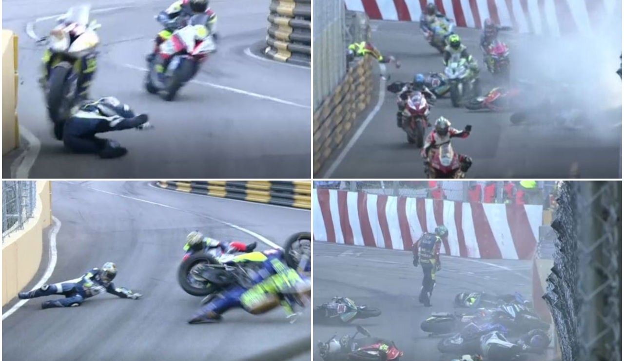 El tremendo accidente durante el GP de Macao El tremendo accidente durante el GP de Macao