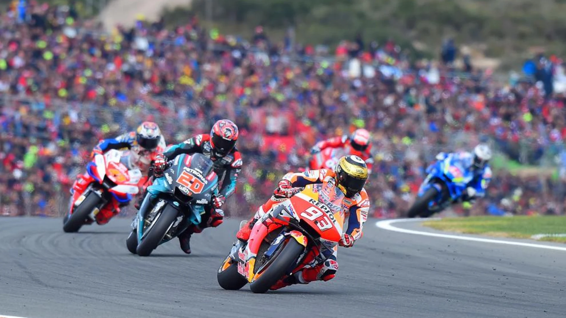 Márquez lidera la carrera Márquez lidera la carrera