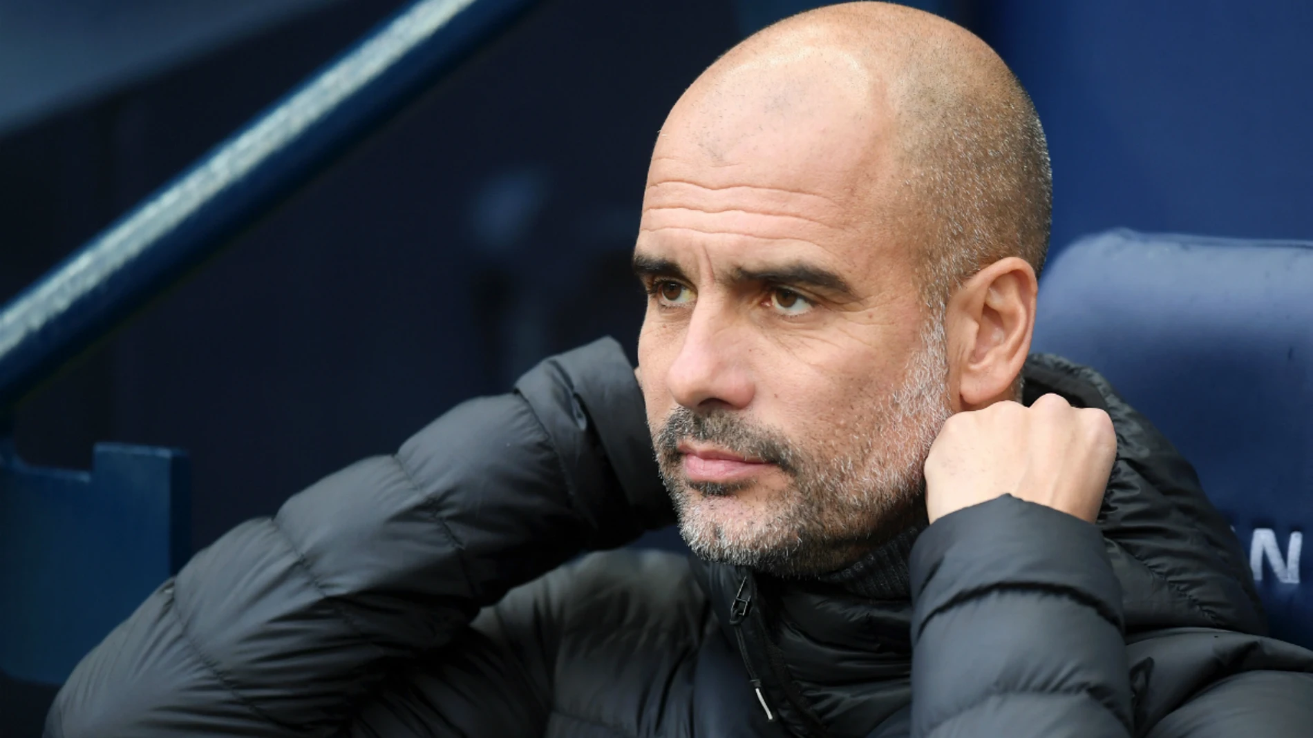 Guardiola, en un partido con el Manchester City Guardiola, en un partido con el Manchester City