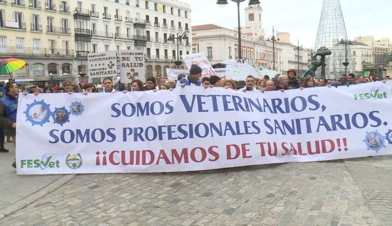 Los veterinarios se manifiestan en Madrid Los veterinarios se manifiestan en Madrid