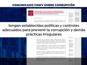La CNMV exige a las empresas informar sobre los casos de corrupción 