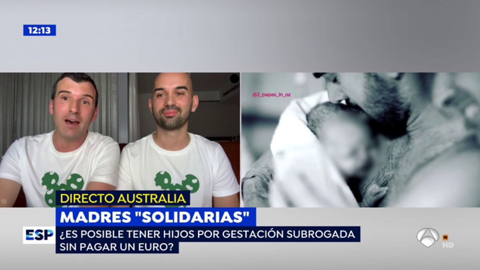 Una pareja homosexual cuenta cómo la gestante de su hijo lo concibió de forma altruista en Australia