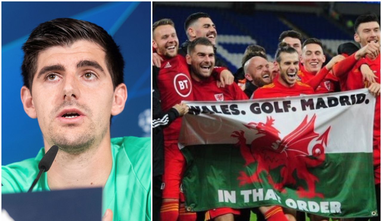 Courtois durante la rueda de prensa previa el encuentro de Champions contra el PSG Courtois durante la rueda de prensa previa el encuentro de Champions contra el PSG