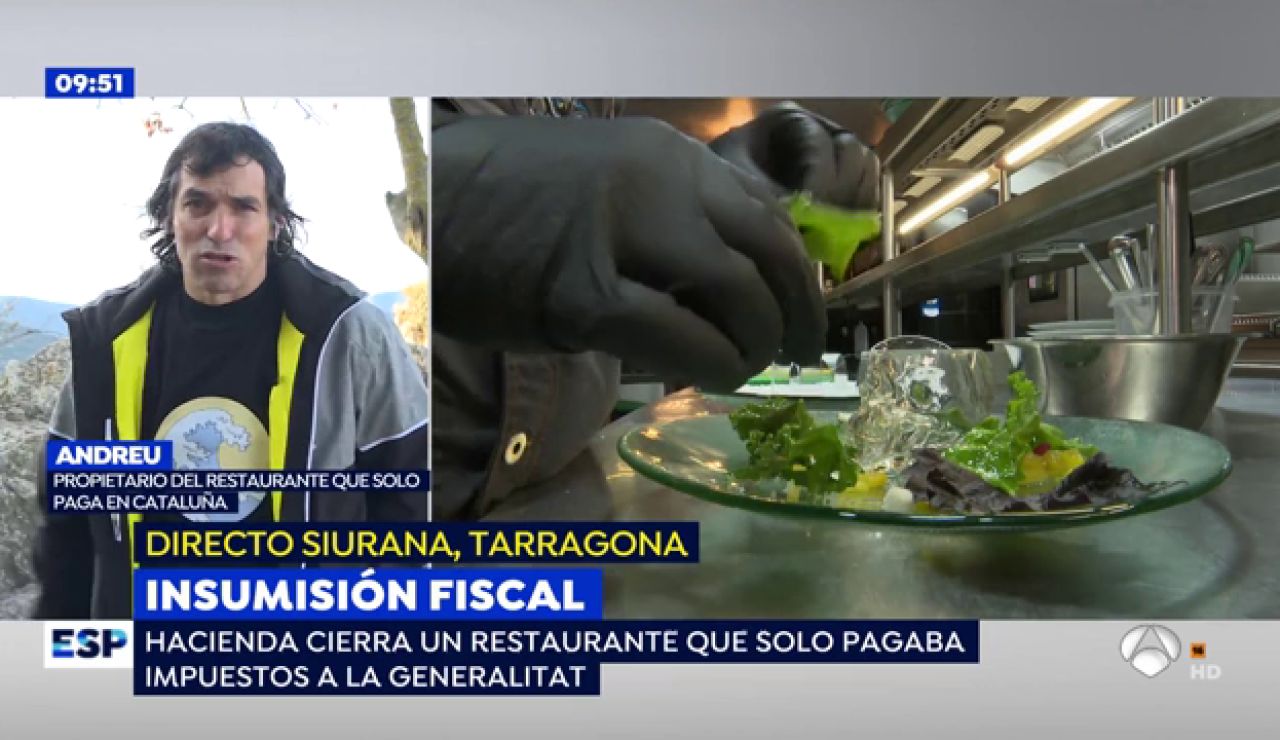 Hacienda embarga el restaurante a un independentista que decidió pagar sólo impuestos catalanes Hacienda embarga el restaurante a un independentista que decidió pagar sólo impuestos catalanes