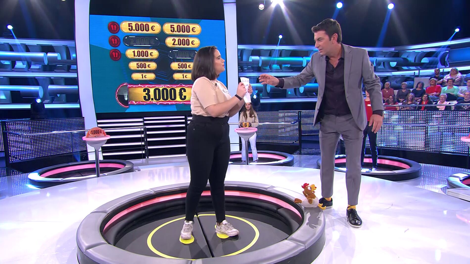 El curioso mensaje de despedida de Sandra a su novio antes de caer por la trampilla en '¡Ahora caigo!'