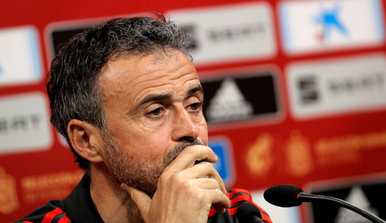 Luis Enrique en una rueda de prensa con la Selección Española Luis Enrique en una rueda de prensa con la Selección Española