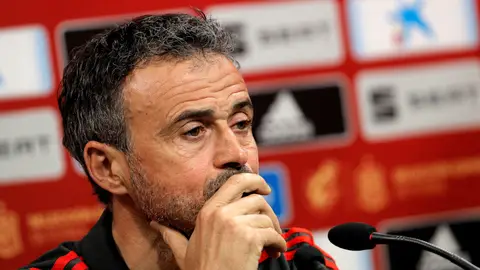 Luis Enrique en una rueda de prensa con la Selección Española Luis Enrique en una rueda de prensa con la Selección Española