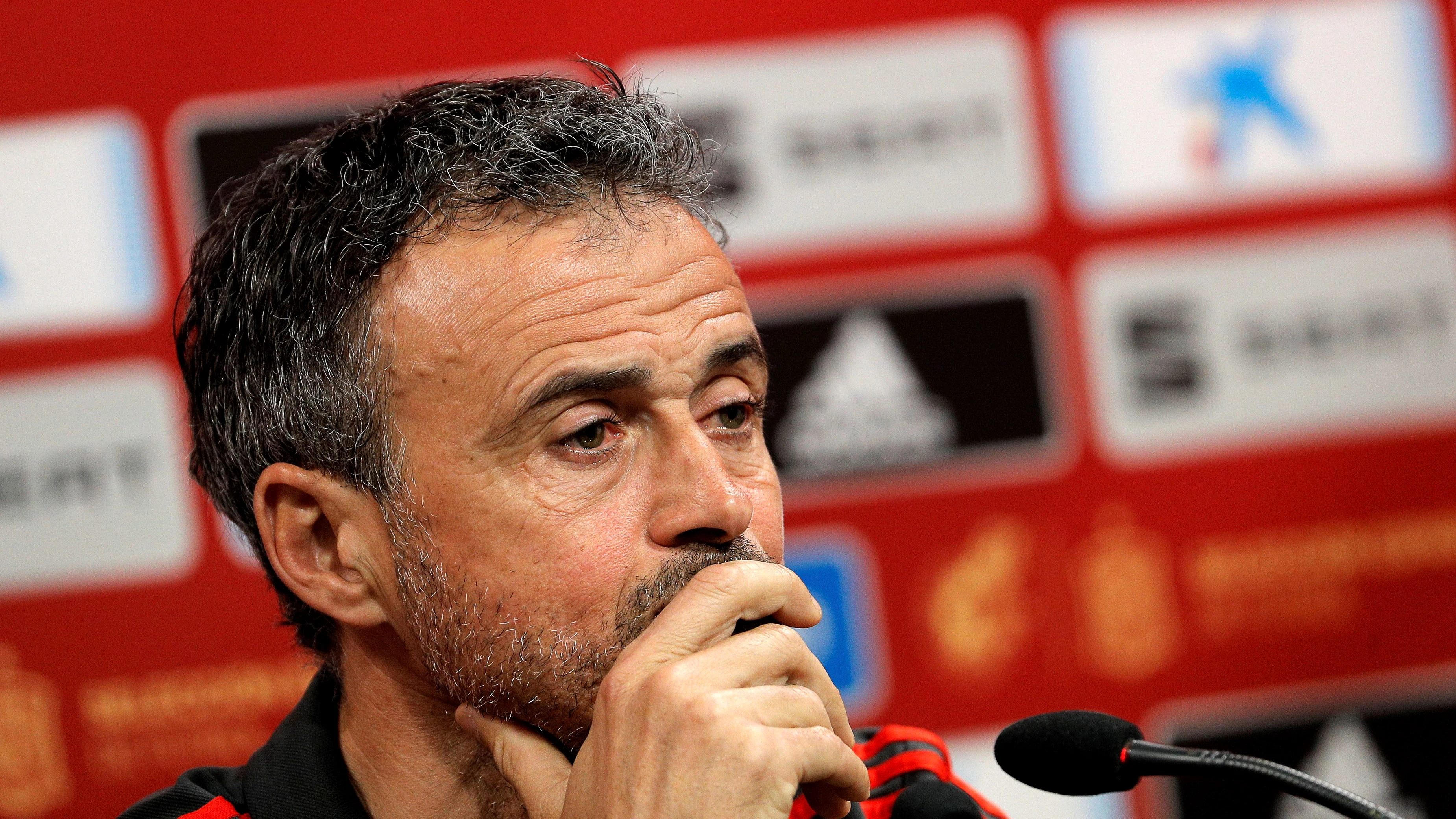 Luis Enrique en una rueda de prensa con la Selección Española Luis Enrique en una rueda de prensa con la Selección Española