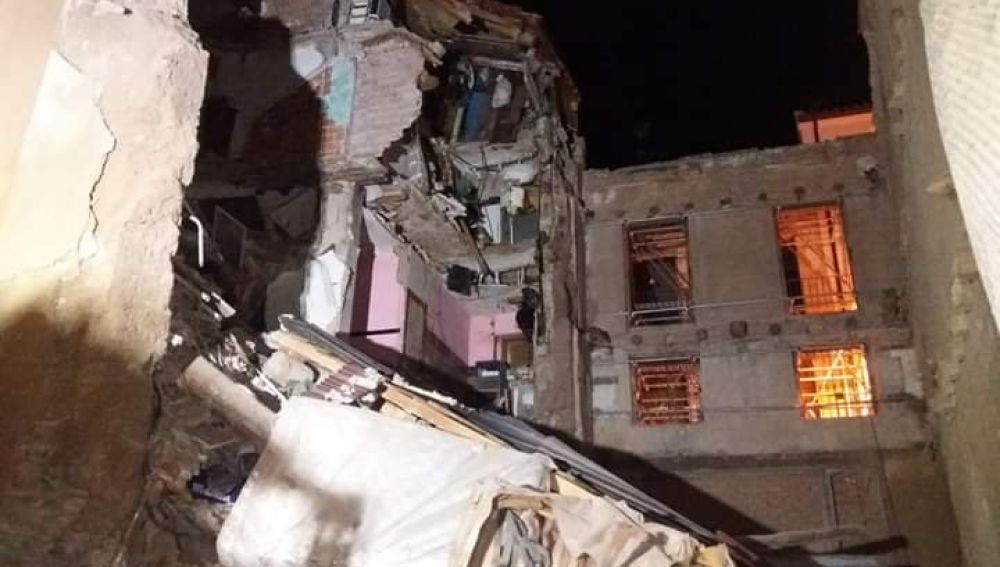 Tres personas, rescatadas tras quedar atrapadas por el derrumbe de parte de su vivienda en Tarazona