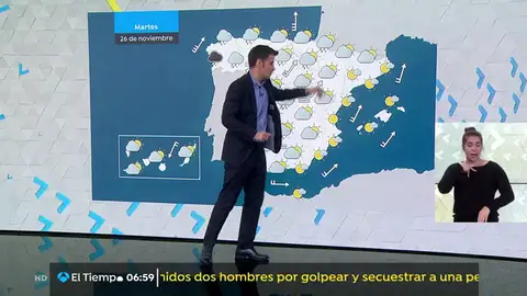 La previsión del tiempo. tiempo