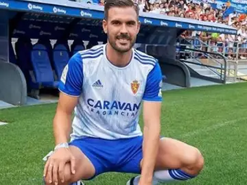 Pichu Atienza, en su presentación con el Zaragoza Pichu Atienza, en su presentación con el Zaragoza