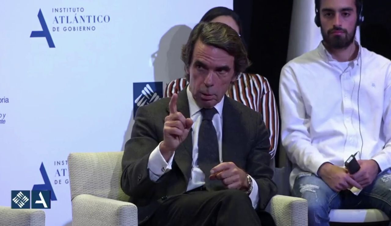 Aznar: "Estamos en situación de máximo riesgo" Aznar: "Estamos en situación de máximo riesgo"