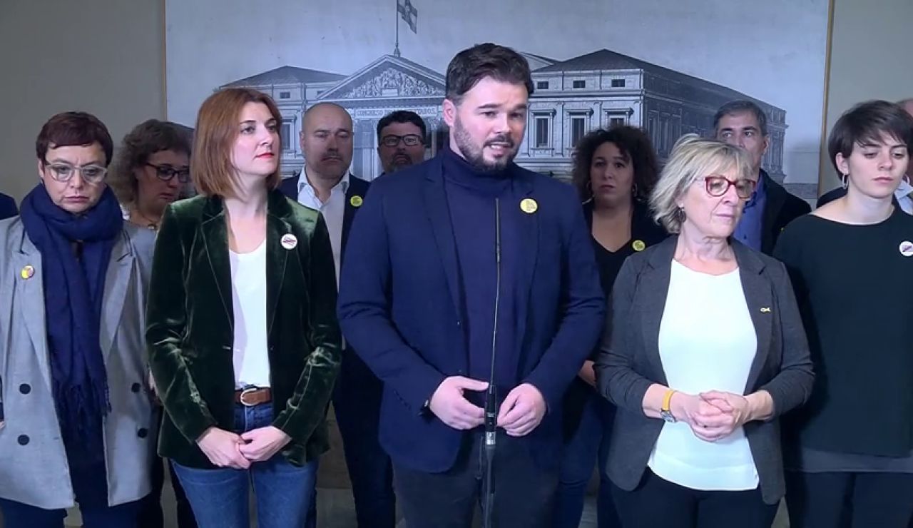 Gabriel Rufián: "Como Sánchez es un derrotado se le puede sentar" Gabriel Rufián: "Como Sánchez es un derrotado se le puede sentar"