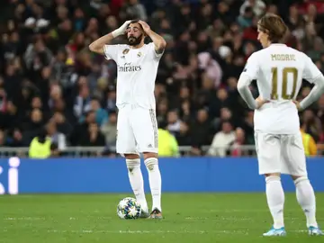 Benzema, en el partido contra el PSG Benzema, en el partido contra el PSG
