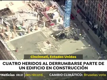 Se derrumba parte de un edificio de construcción en Cincinnati y deja al menos cuatro heridos y un desaparecido Se derrumba parte de un edificio de construcción en Cincinnati y deja al menos cuatro heridos y un desaparecido