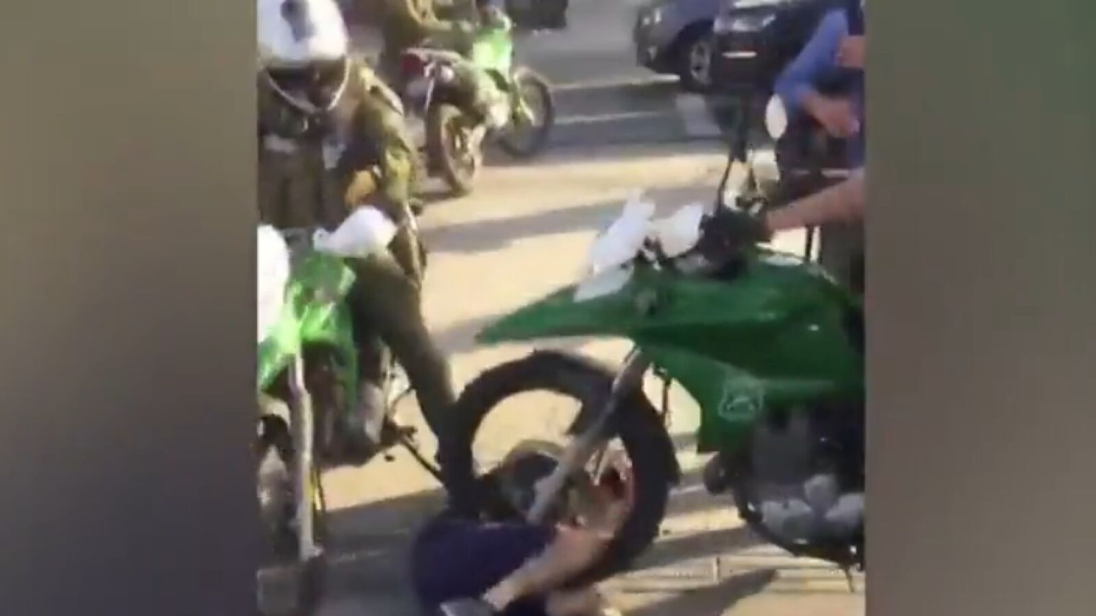 Investigan el atropello de un manifestante por parte de la Policía chilena 