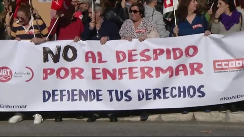 Protestas por los "despidos por enfermar" Protestas por los "despidos por enfermar"