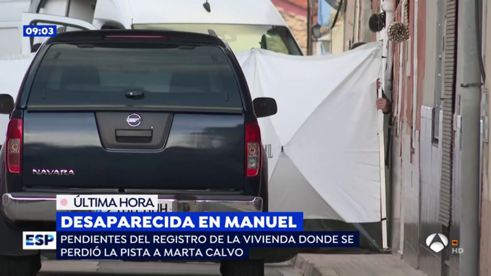 Registran la casa del sospechoso de la desaparición de Marta Calvo después de que la limpiara con lejía