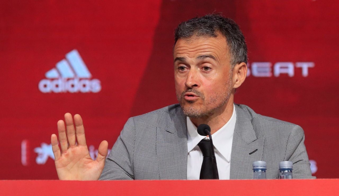 Luis Enrique, en su presentación con la selección española Luis Enrique, en su presentación con la selección española
