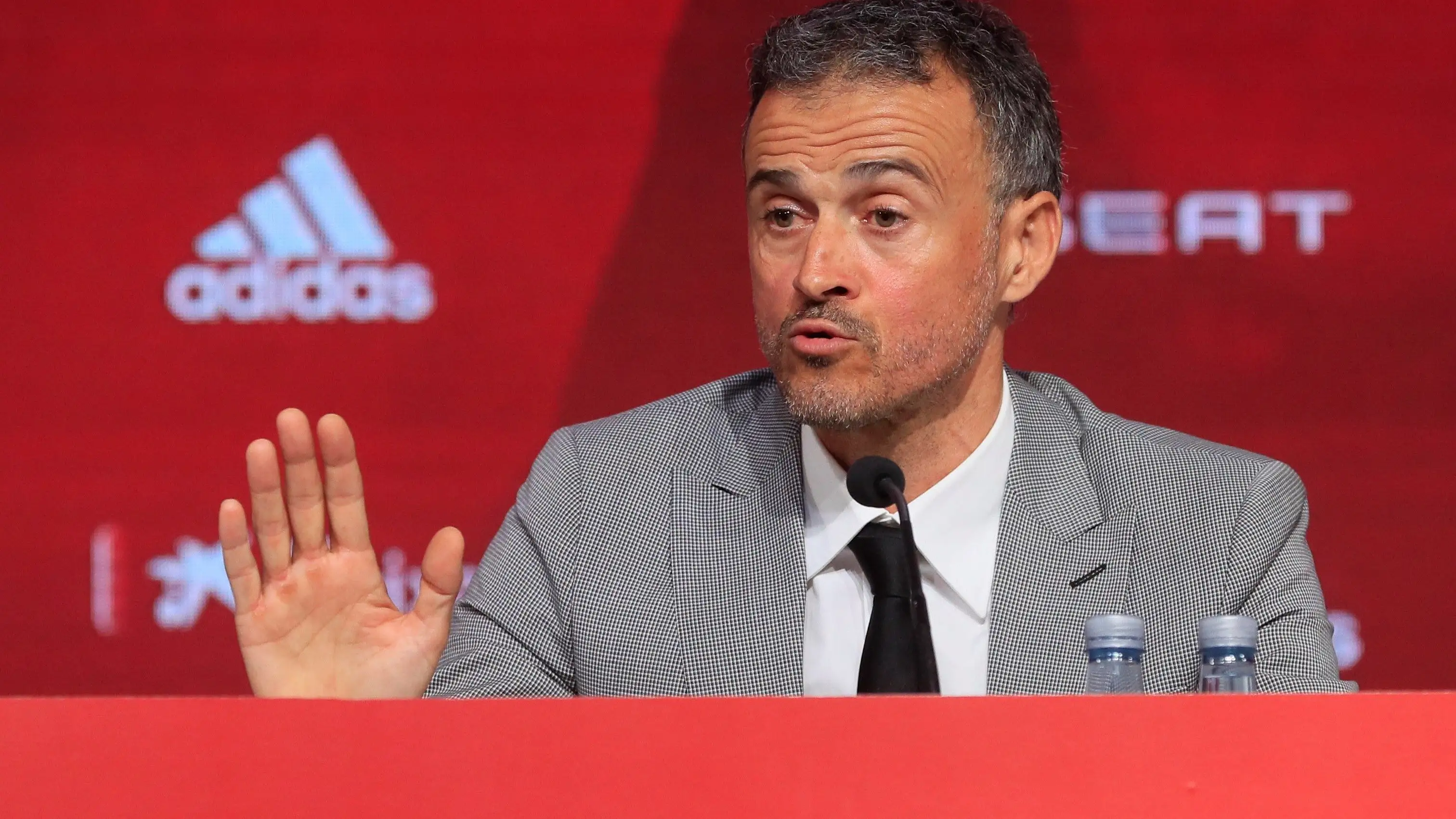 Luis Enrique, en su presentación con la selección española Luis Enrique, en su presentación con la selección española