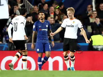 Wass celebra su gol al Chelsea Wass celebra su gol al Chelsea