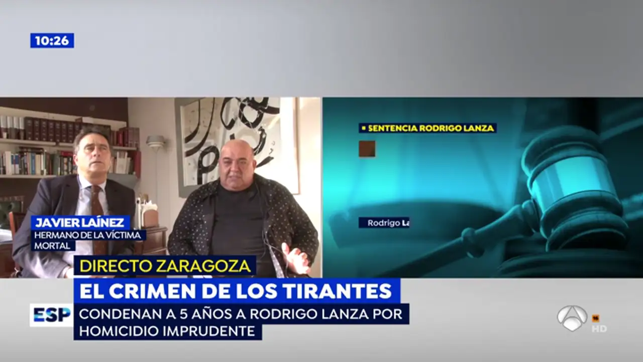 El hermano de Víctor Laínez: "Estamos indignados, en seis meses va a haber un asesino en la calle"