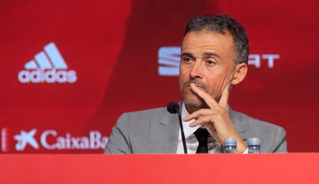 Luis Enrique, en su presentación en Las Rozas Luis Enrique, en su presentación en Las Rozas