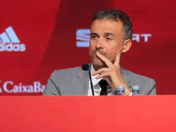 Luis Enrique, en su presentación en Las Rozas Luis Enrique, en su presentación en Las Rozas