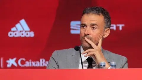 Luis Enrique, en su presentación en Las Rozas Luis Enrique, en su presentación en Las Rozas